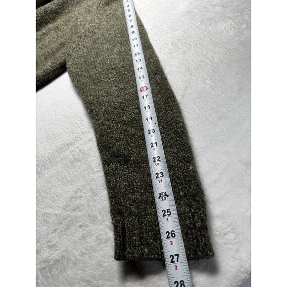 Vintage Abercrombie & Fitch Wool Sweater Made In Hong Kong L Heather Olive 1980s - Picture 7 of 11